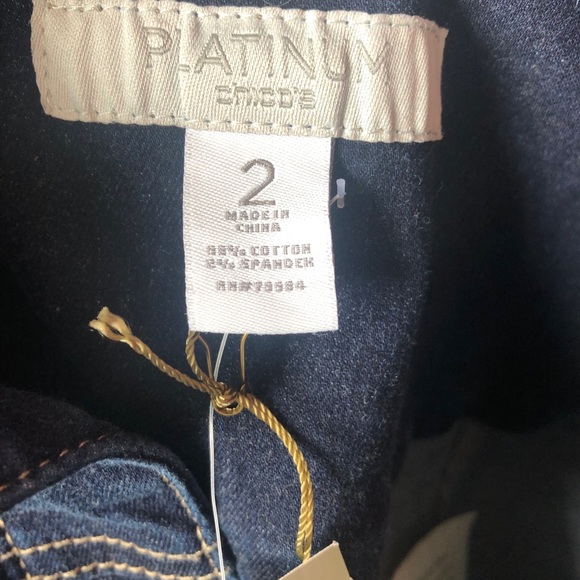 Chico’s Ombré Denim Jacket sz 2 Dip Dye - Picture 5 of 5